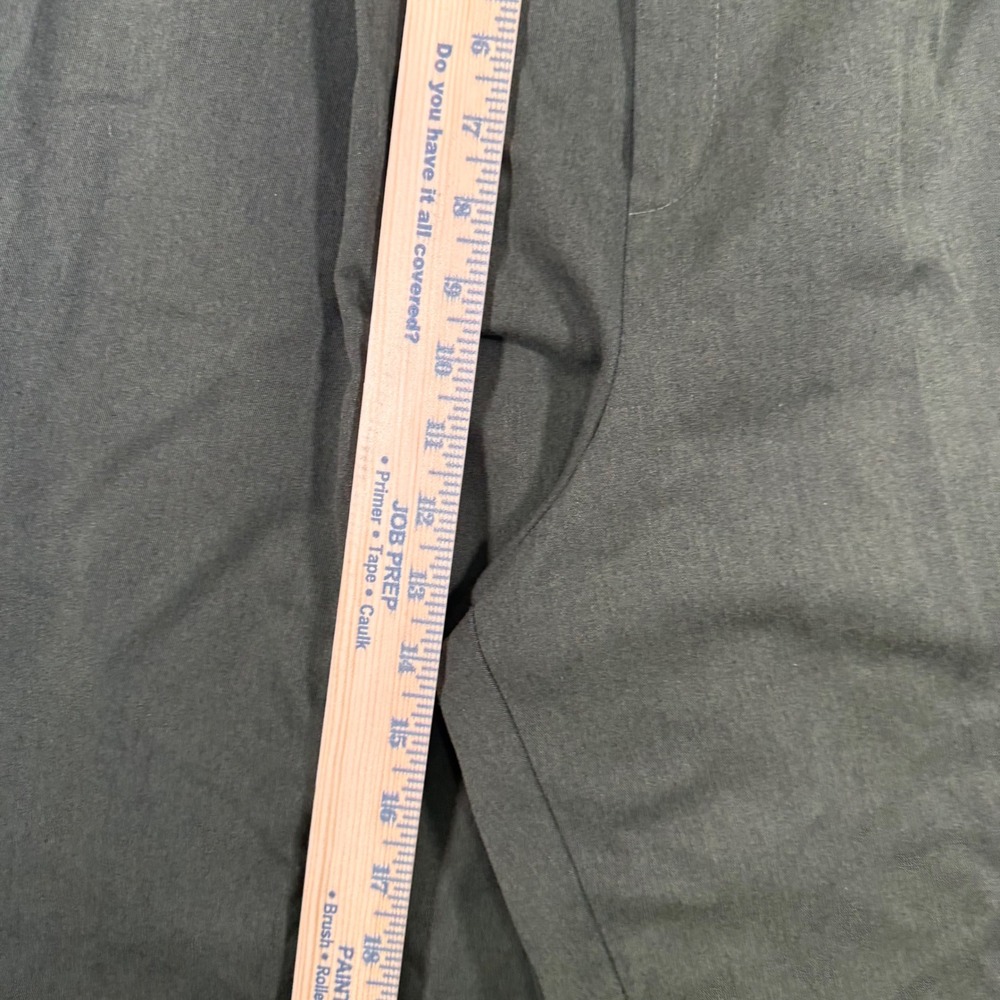 Liz Baker Trousers Women 18 Olive Green Pleated Elastic Waist Tapered Vintage - Picture 4 of 9